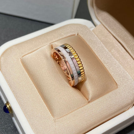 QUATRE WHITE EDITION PINK GOLD RING