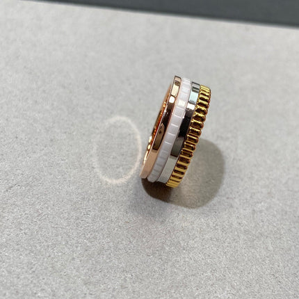 QUATRE WHITE EDITION PINK GOLD RING