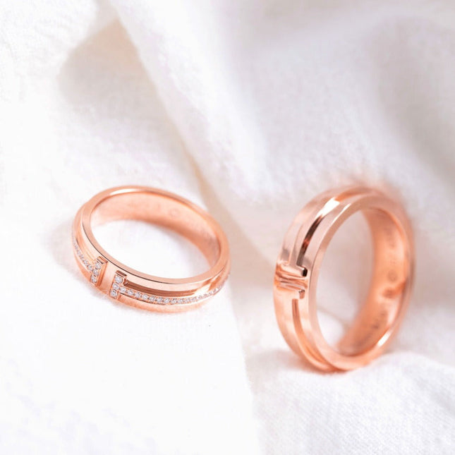 T PINK GOLD RING