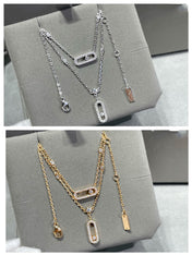 MOVE 2 ROW DIAMOND NECKLACE