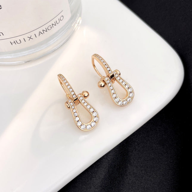 FORCE 10 FULL DIAMOND DROP EARRINGS MEDIUM MODEL