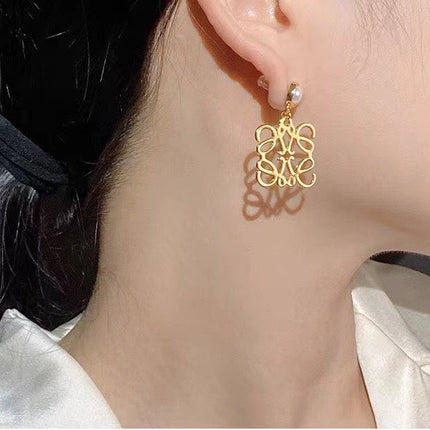 LARGE ANAGRAM MOP GOLD EARRINGS