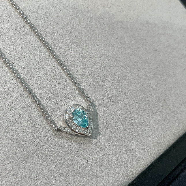 JOSEPHINE BLUE DIAMOND SILVER NECKLACE