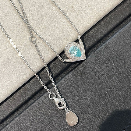 JOSEPHINE BLUE DIAMOND SILVER NECKLACE