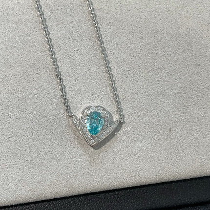 JOSEPHINE BLUE DIAMOND SILVER NECKLACE