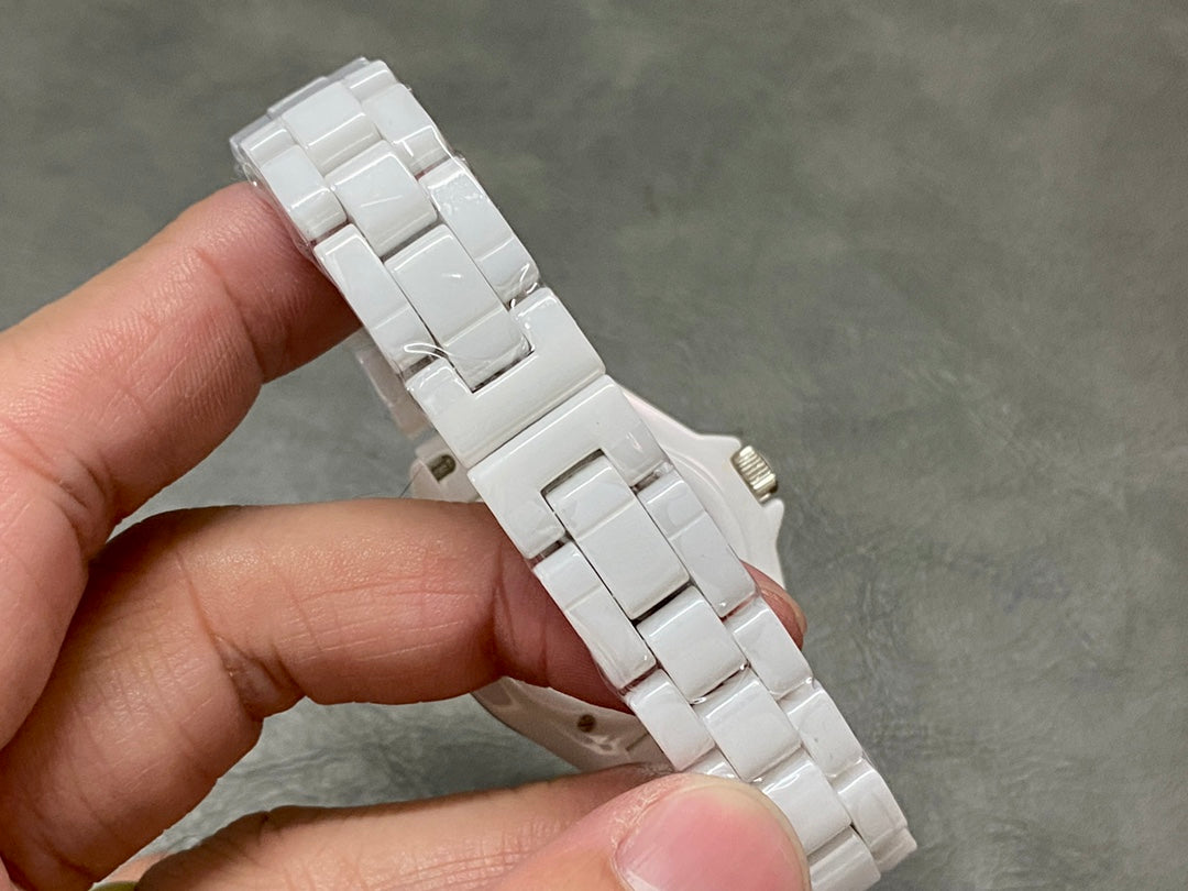 J12 Automatic White Ceramic Black Numerals White Dial