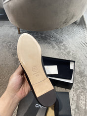 BALLET FLATS BLACK LIGHT GOLD LAMBSKIN