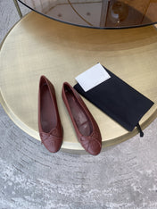 BALLET FLATS BURGUNDY LAMBSKIN