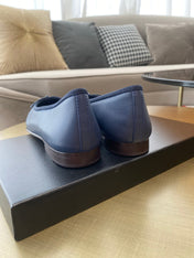 BALLET FLATS DARK BLUE BLACK LAMBSKIN