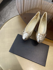 BALLET FLATS LIGHT GOLD LAMBSKIN
