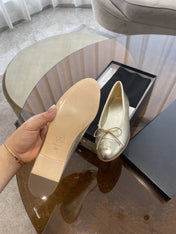 BALLET FLATS LIGHT GOLD LAMBSKIN