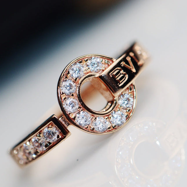 BV PINK GOLD DIAMOND RING