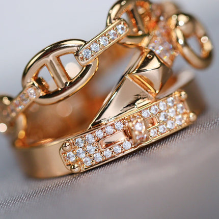 ALCHIEME PINK GOLD DIAMOND RING