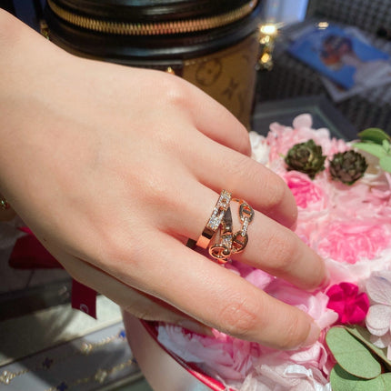 ALCHIEME PINK GOLD DIAMOND RING