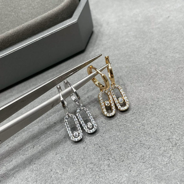 MOVE UNO HOOP DIAMOND EARRINGS