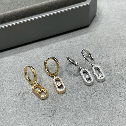 MOVE UNO HOOP DIAMOND EARRINGS