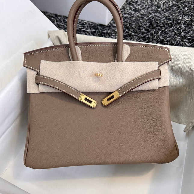 HM BIRKIN 25CM BROWN TOGO LEATHER GOLD HARDWARE