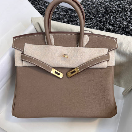 HM BIRKIN 25CM BROWN TOGO LEATHER GOLD HARDWARE