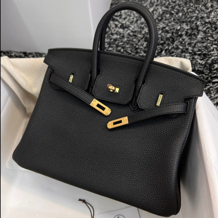 HM BIRKIN 25CM BLACK TOGO LEATHER GOLD HARDWARE