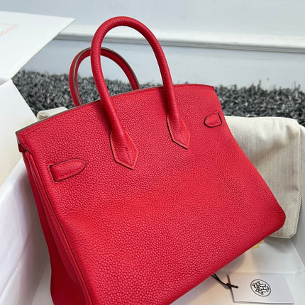 HM BIRKIN 25CM RED TOGO LEATHER GOLD HARDWARE