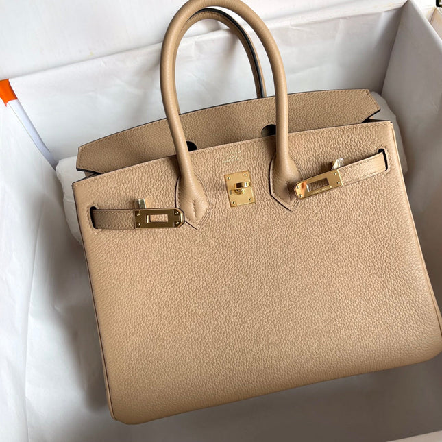 HM BIRKIN 25CM BEIGE TOGO LEATHER GOLD HARDWARE