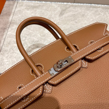 HM BIRKIN 25CM GOLD TOGO LEATHER SILVER HARDWARE