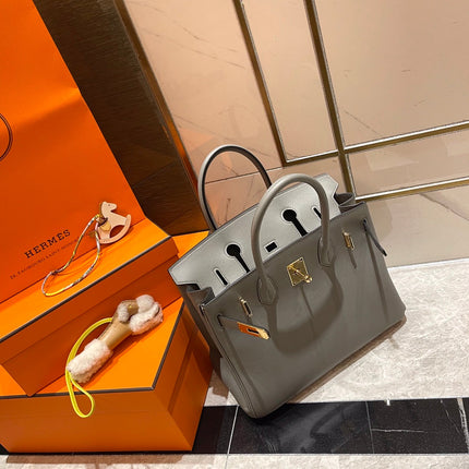 HM BIRKIN 30CM GREY SWIFT LEATHER GOLD HARDWARE