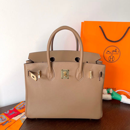 HM BIRKIN 30CM BEIGE SWIFT LEATHER GOLD HARDWARE