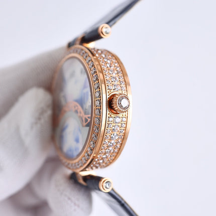 LADY ARPELS LOVER BRIDGE WHITE DIAL PINK GOLD CASE