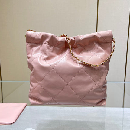 CC HOBO BAG 22 PINK LAMBSKIN GOLD HARDWARE