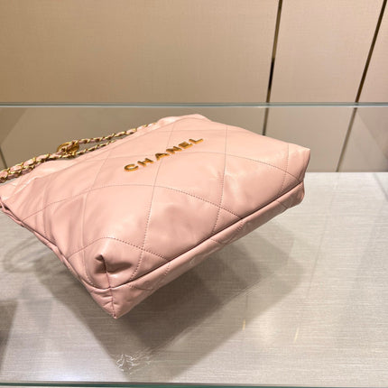 CC HOBO BAG 22 PINK LAMBSKIN GOLD HARDWARE