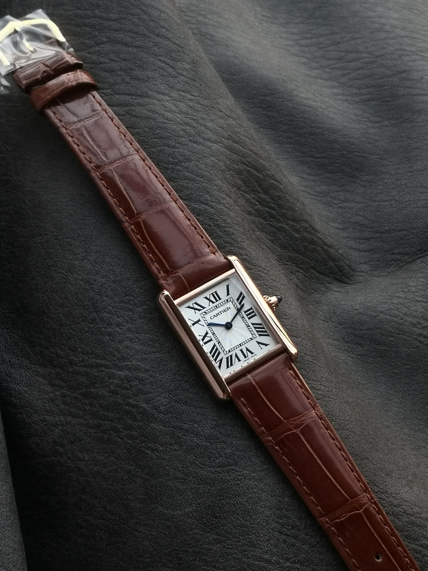 TANK MUST PINK GOLD BURGUNDY CROCODILE