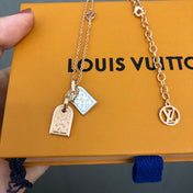 NANOGRAM TAG PINK GOLD NECKLACE