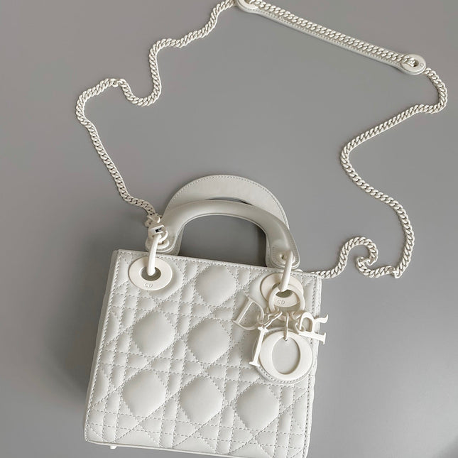 MINI LADY 17 MY ABC WHITE LAMBSKIN