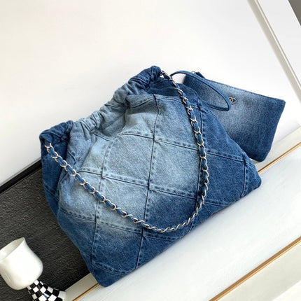 CC HOBO 39CM JEAN SILVER HARDWARE