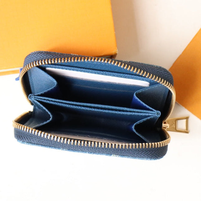 LV ZIPPY COIN 11CM BLUE DENIM