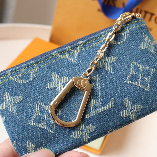 LV POCHETTE CLET DENIM BLEU