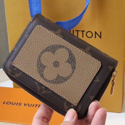 LOU WALLET 11.5CM BROWN MONOGRAM CANVAS