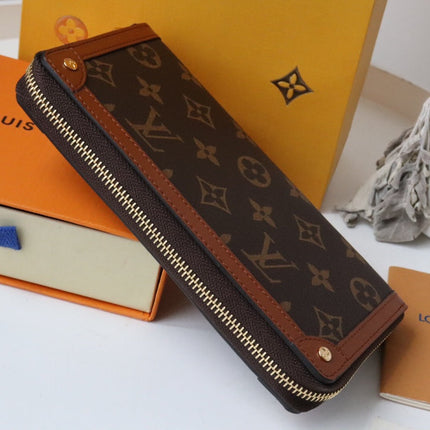 TRUNK ZIPPY WALLET 19.5 BROWN MONOGRAM CANVAS