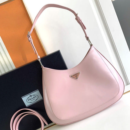 CLEO 30 PINK BRUSHED LEATHER SHOULDER BAG