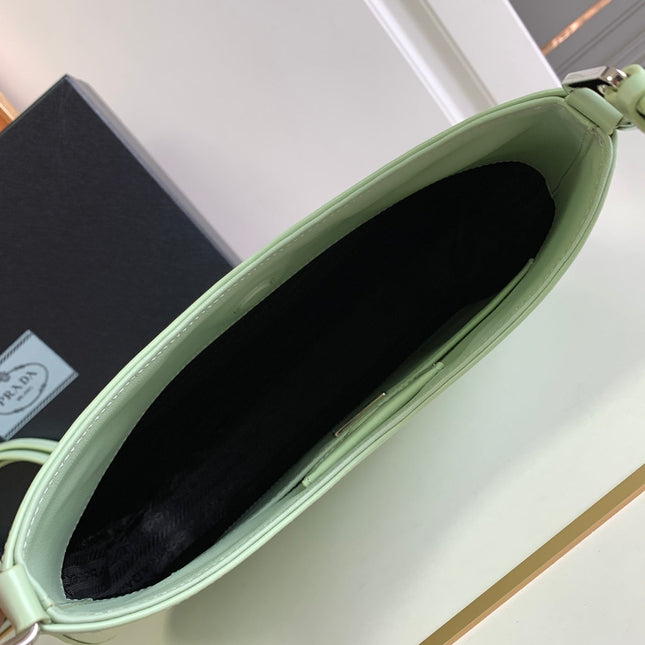 CLEO 30 LIGHT GREEN BRUSHED LEATHER SHOULDER BAG