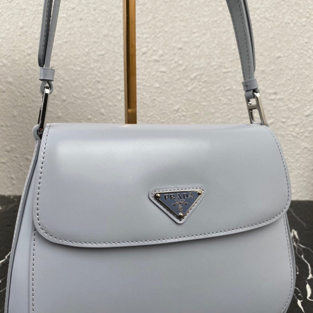 CLEO 24 CLOUD BLUE BRUSHED LEATHER SHOULDER BAG