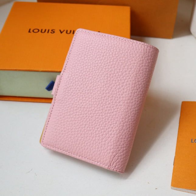 VERTICAL COMPACT WALLET PINK CAPUCINES