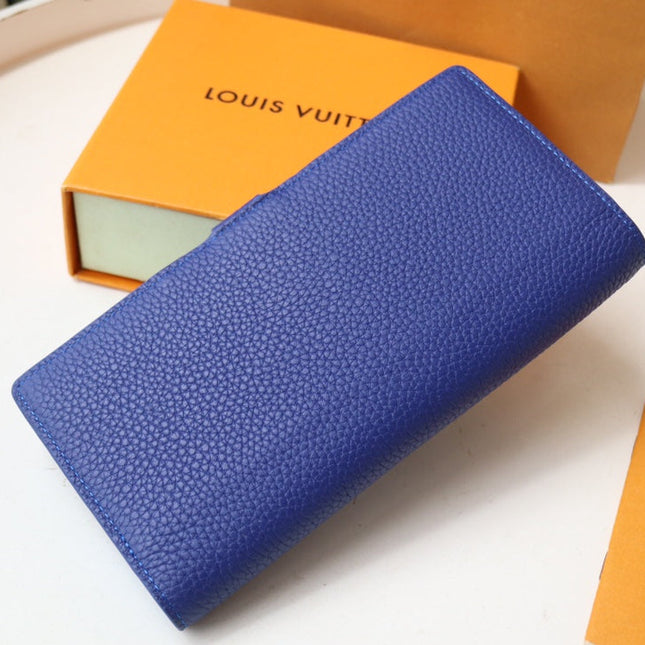 VERTICAL WALLET CAPUCINES BLUE