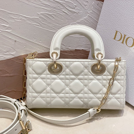 SMALL LADY D-JOY 22 WHITE LAMBSKIN