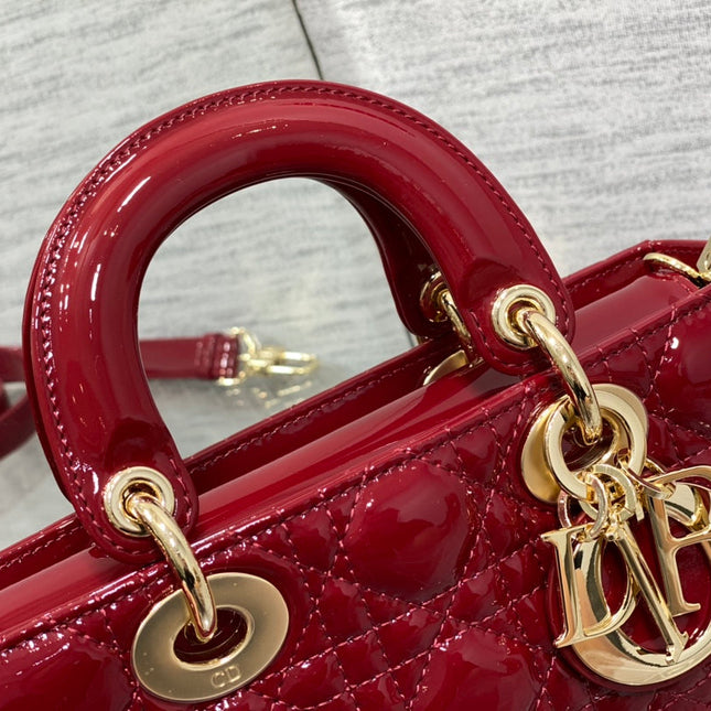 SMALL LADY D-JOY 22 RED PATENT CALFSKIN