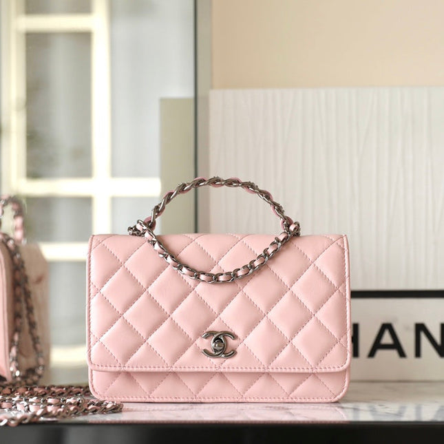 CC WOC 19 PINK LAMBSKIN SILVER HARDWARE