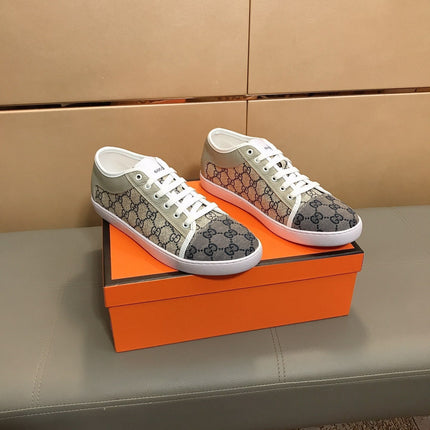 GG ACE GREY LOW-TOP SNEAKERS