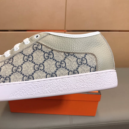 GG ACE GREY LOW-TOP SNEAKERS