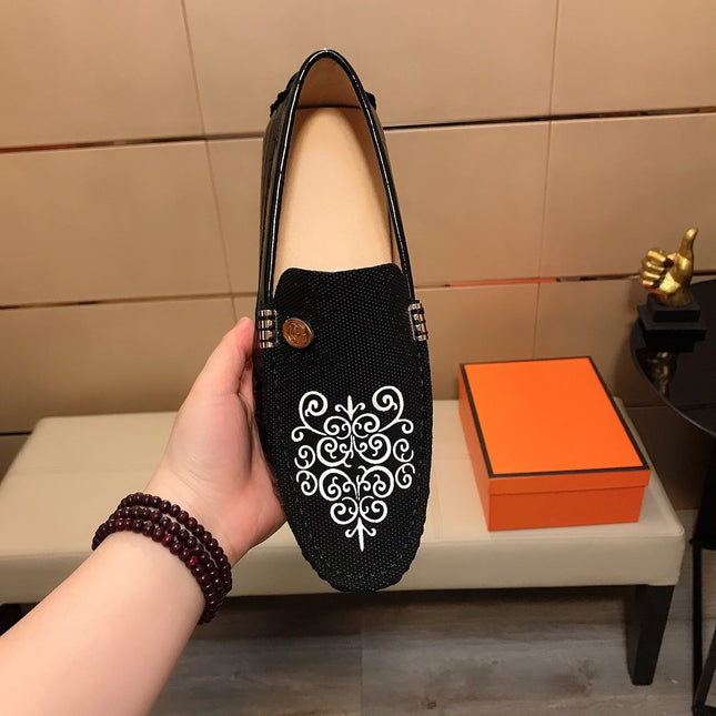 GG CROCODILE BLACK LOAFERS